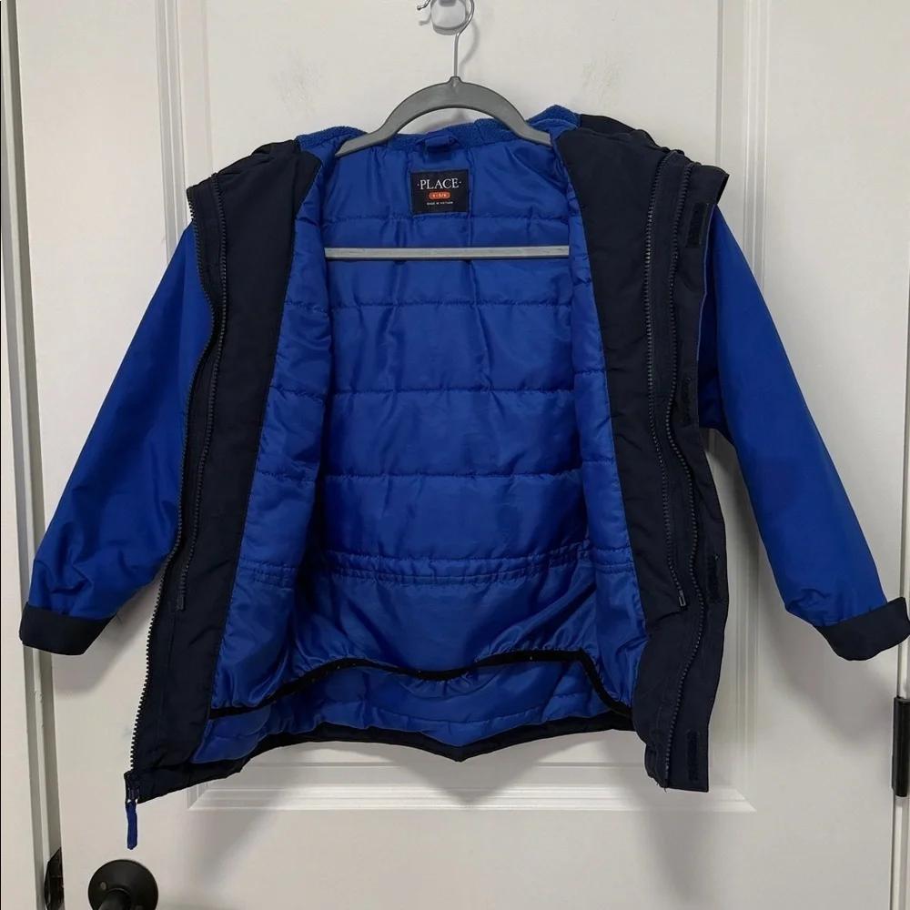 Children’s Place Kids Blue Hooded Puffer Jacket size 5/6